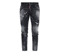 Dsquared2 Super Twinky Jean Black Ripped Denim Pants - W38 - W38