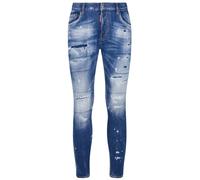 Dsquared2 Super Twinky Jean Faded Reinforced Ripped Blue Jeans