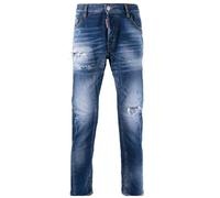 Dsquared2 Tidy Biker Jean Ripped Style Blue Denim Pants - W38 - W38
