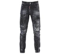 Dsquared2 Tidy Biker Jean Worn Faded Style Black Jeans - W38