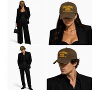 Dsquared2 Toronto Bros Khaki Canvas Baseball Cap Icon Logo Unisex Snapback