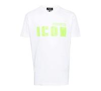 DSquared2 Unisex Adult Icon Logo Cool Fit T-Shirt - White - S - White - 100% Cotton