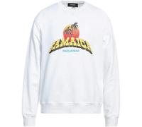 DSquared2 Unisex Adult Jamaica Sweatshirt - White - S - White - 100% Cotton