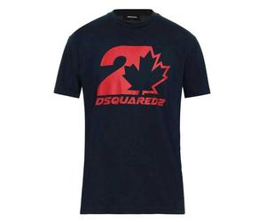 DSquared2 Unisex Adult Maple Leaf Cool Fit T-Shirt - Dark Navy - M - Dark Navy - 100% Cotton