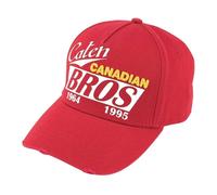 Dsquared2 Unisex Caten Canadian Bros Baseball Cap (Red) Cotton - One Size