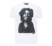 Dsquared2 Unisex Mens Bob Marley T-Shirt (White) Cotton - Size Small