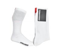 Dsquared2 Vertical Logo Stripe Sports Socks, White/red - UK 10-11