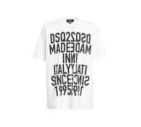 Dsquared2 - White Slouch Fit Reverse Printed Logo T Shirt - S