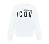 Dsquared2 White Sweatshirt Large Icon Cool Black Logo - M