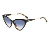 Dsquared2 Woman D2 0134/S 086/08 Sunglasses Acetate Havana Light blue Cat Eye Shaded