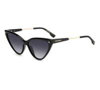 Dsquared2 Woman D2 0134/S 807/9O Sunglasses Acetate Black Grey Cat Eye Shaded