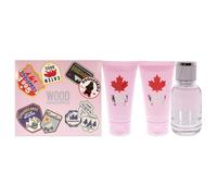 Dsquared2 Wood For Women 3 Pc Gift Set 1.7oz EDT Spray, 1.7oz Body Lotion, 1.7oz Bath and Shower Gel