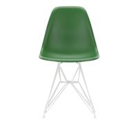 DSR Plastic chair - white epoxy frame - Charles & Ray Eames Emerald green