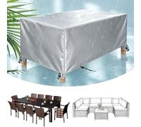 DSRDRFG Garden Table Covers Waterproof 105x60x90cm/LxWxH Rectangular/Square Rectangular Outdoor Patio Furniture Covers for Outdoor Table, Sofa, Bench,Bed & others, Dustproof Anti-UV, Silver
