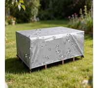 DSRDRFG Patio Sofa Set Covers Waterproof 200x65x30cm/LxWxH Heavy Duty Outdoor Bar Height Table And Chair Cover, 420D Heavy Duty Oxford Fabric Garden Furniture Cover, Windproof Anti-UV, Silver