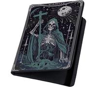DSRGRGFDJ RFID Blocking Passport Holder, Travel Passport Wallet with Multiple Card Slots,Large Capacity Passport Cover for Men & Women,Secure Travel Document Organizer, Skeleton Tarot, 5.51 inches (14