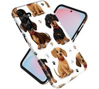 DSRGRGFDJ TPU+PC Phone Case for Samsung Galaxy S26 Plus, 2-in-1 Dual Layer Protective Case with Soft TPU Inner & Hard PC Shell,Dachshund Print