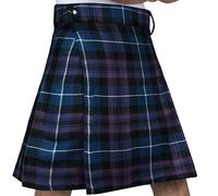 DSS KILTS- Adjustable Tartan Kilt for Men Lightweight Quick Wear Velcro Wrap Knife Pleats Belt Loops Casual Scottish Kilt, Pride of Scotland Tartan, 40-42