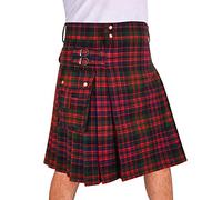 DSS KILTS- Men's Heavy Tartan Utility Kilt-Kilt for Men, Macdonald Tartan, 42 Regular