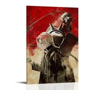 DSSCXYZM Fullmetal Alchemist Classic Anime Action Anime Canvas Poster Wall Art Decorative Painting Bedroom Painting Posters 08x12inch(20x30cm) Frame-style