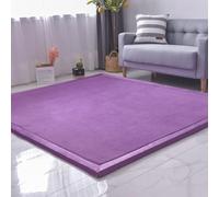 DSSHENGDS Coral Velvet Rug for Bedroom Dormitory Yoga,Home Decor for Living Room,Educational Classroom Nursery Bedroom Crawling Mat Non-slip Rug 2cm-E- 100 * 100cm