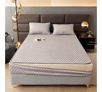 DSSHENGDS Zipped Mattress Protector,dust-proof Mattress Cover，Soft Washable Breathable Full Encasement Cover，Customizable Premium Protector-grey- 160x200+25cm