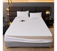 DSSHENGDS Zipped Mattress Protector,dust-proof Mattress Cover，Soft Washable Breathable Full Encasement Cover，Customizable Premium Protector-White- 140x200+20cm