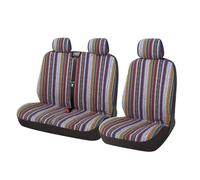 DSSJDKH Car Seat Protector 2+1 Van Truck Seat Covers Universal Transporter/Van Interior Accessories For Fiat For Ducato For Scudo(Beige)