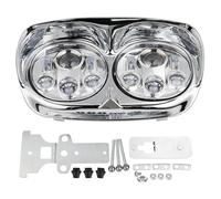 DSSJDKH LED Headlight Assembly For Road Glide 1998-2008 2009 2010 2011 2012 2013 Motorcycle LED Front Headlight(Chrome)