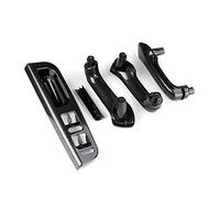 DSSJDKHJ Carbon Fiber Look Door Grab Handles Cover + Switch Frame For VW For Jetta For Golf For Bora MK4 1999-2004 5Pcs Car Interior Inside Interior Door Handle