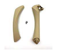 DSSJDKHJ Interior Door Pull Handle For 3 Series E90 E91 E92 316 318 320 325 328i 2005-2012 With Cover Trim Replacement Inside Interior Door Handle(Beige(one the left))