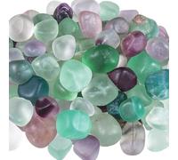 dssmboom 1Pound Natural Tumbled Crystal Stone for Vase Fillers, Decorative Stones for Home Office, Matt Fluorite