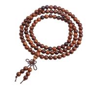 dssmboom 6mm 108 Mala Beads Bracelet Handmade Tibetan Buddhist Prayer Beads Necklace Natural Black Rosewood Beaded Bracelet for Meditation