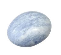 dssmboom Blue Celestite Worry Stones for Anxiety, Polished Palm Stone | Irregular Decorative Stone for Home Garden Decor Pocket Crystal Worry Stone for Stress Relaxing, Meditation, Chakra Balancing
