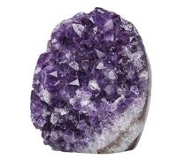 dssmboom Natural Amethyst Crystal Cluster Specimen for Meditation Chakra Balancing, Irregular Rough Stone Geode Quartz Home Decor for Wealth & Good Luck, 0.66-0.88 lb