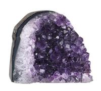 dssmboom Natural Amethyst Crystal Cluster Specimen for Meditation Chakra Balancing, Irregular Rough Stone Geode Quartz Home Decor for Wealth & Good Luck, 1.54-1.76 lb