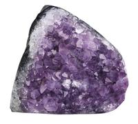 dssmboom Natural Amethyst Crystal Cluster Specimen for Meditation Chakra Balancing, Irregular Rough Stone Geode Quartz Home Decor for Wealth & Good Luck, 2.65-3.31 lb
