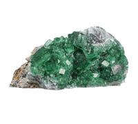 dssmboom Natural Raw Fluorite Crystal Cluster Mineral Specimen for Collection, Madagascar Stone Green Fluorite Rough Geode Crystal for Meditation Home Office Decor, 0.66-0.88 lb