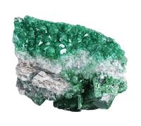 dssmboom Natural Raw Fluorite Crystal Cluster Mineral Specimen for Collection, Madagascar Stone Green Fluorite Rough Geode Crystal for Meditation Home Office Decor, 1.1-1.32 lb