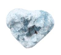 dssmboom Natural Rough Blue Celestite Crystal Mineral Specimen for Crystal Collection, Irregular Geode Celestine Raw Stone for Home Office Decor & Chakra Balancing, 1.18"-1.97"