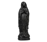 dssmboom Virgin Mary Figurine Hand Carved Crystal Mother Mary Statue | Madonna Virgin Mary Statue Blessed Black Obsidian Crystal Stone Statue for Catholic Prayer, Church Home Decoration