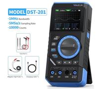 DST-210 DST-201 3-in-1 Digital Oscilloscope Multimeter and Signal Generator, 48 MSa/s 10 MHz Bandwidth, 19999 Counts, 3000mAh Battery, for Professionals and Hobbyists