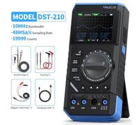 DST-210 DST-201 3-in-1 Digital Oscilloscope Multimeter and Signal Generator, 48 MSa/s 10 MHz Bandwidth, 19999 Counts, 3000mAh Battery, for Professionals and Hobbyists