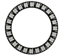 DST WS2812B RGB Full Colour LED Ring Modules, DC 5V, Black/White PCB (Black, 24)