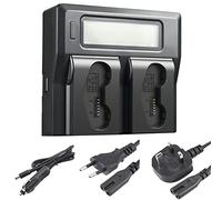 DSTE 1.5A Fast Charger Double Charger with LCD Display Compatible for Nikon EN-EL18