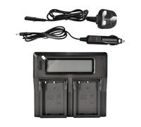 DSTE 1.5A Fast Charging Dual Battery Charger Compatible with Nikon EN-EL9 ENEL9 EN-EL9a D40 D40x D60 D3000 D5000 as MH-23