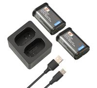 DSTE 2-Pack BP-SCL6 Battery and Dual Charger Compatible for Leica Q2, Q3, SL2, SL2-S, SL3, SL3-S