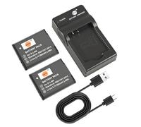 DSTE 2-Pack D-LI96 Rechargeable Li-ion Battery 3.7V 980mAh and USB Charger Compatible with Pentax WG-1000 Camera