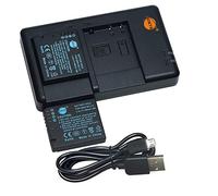 DSTE 2-Pack DMW-BCJ13 Battery and Micro USB Dual Charger Compatible with DMW-BCJ13 and Panasonic Lumix DMC-LX5, DMC-LX7 Digital Cameras as DMW-BCJ13PP