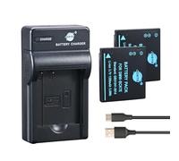 DSTE 2-Pack DMW-BCK7 DMW-BCK7E Battery and USB Charger Compatible with Panasonic DMC-FH2, DMC-FH5, DMC-FH8, DMC-FH25, DMC-FH27, DMC-FP5, DMC-FS16, DMC-FS22, DMC-FS28, DMC-FS35